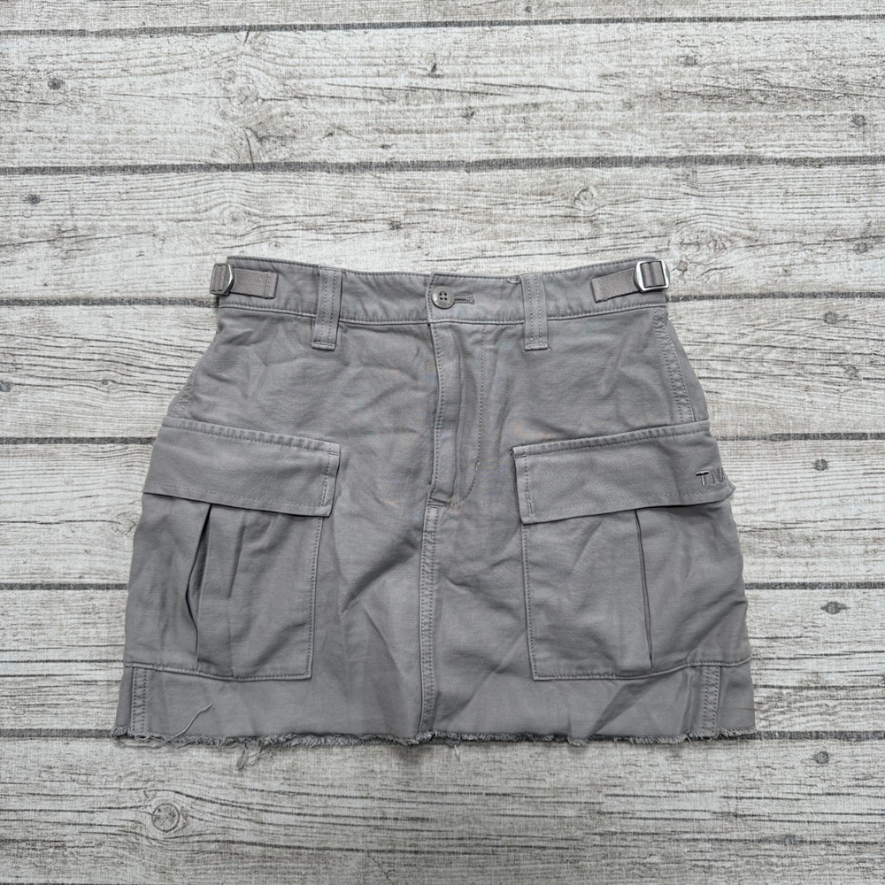 TNA Aritzia Cargo Mini Skirt Women's 00 Gray Surplus Division Utility Workwear